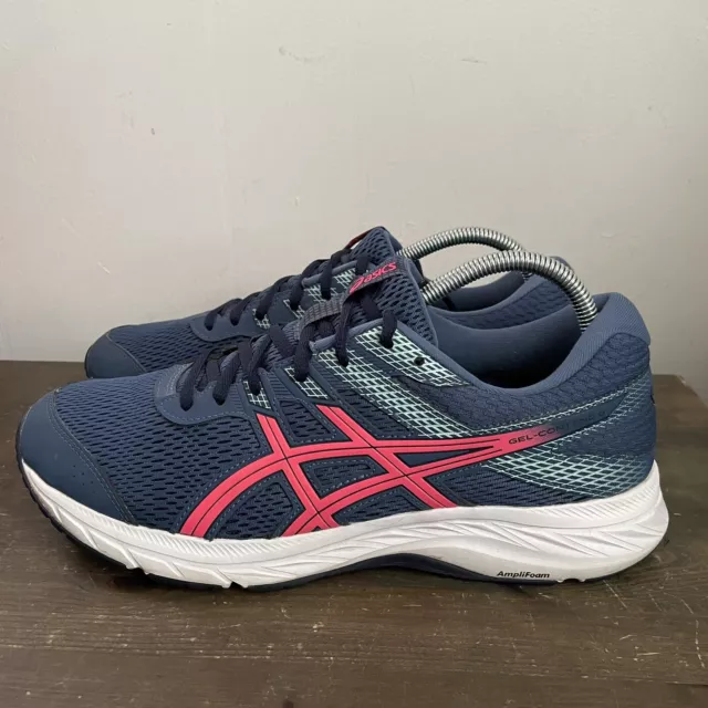 ASICS Women’s Size 11 Shoes Gel Contend 6 Blue Pink Sneakers Amplifoam Athletic