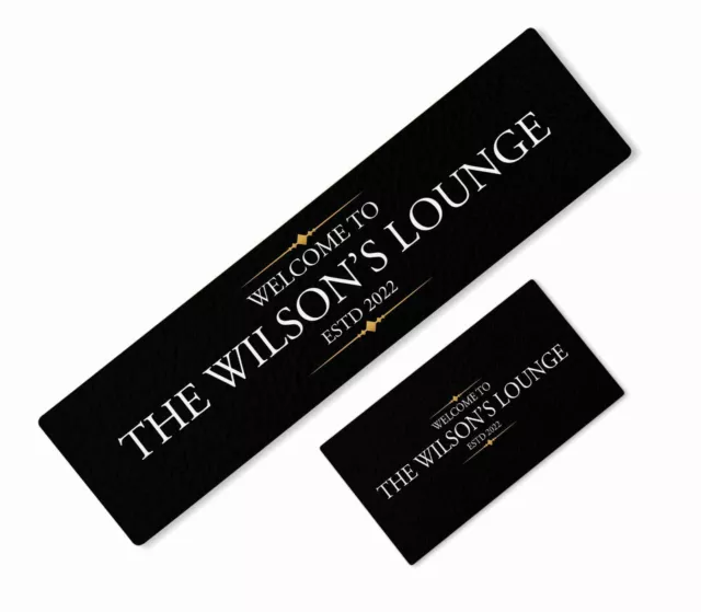 Personalisierte Bar Runner jede Text Biermatte ideal Zuhause Pub Café gebraucht 287