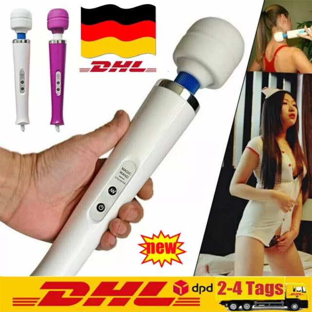 Massagestab Magic Wand Massager Massagegerät Wasserdicht Vibrator Stark EU Plug~