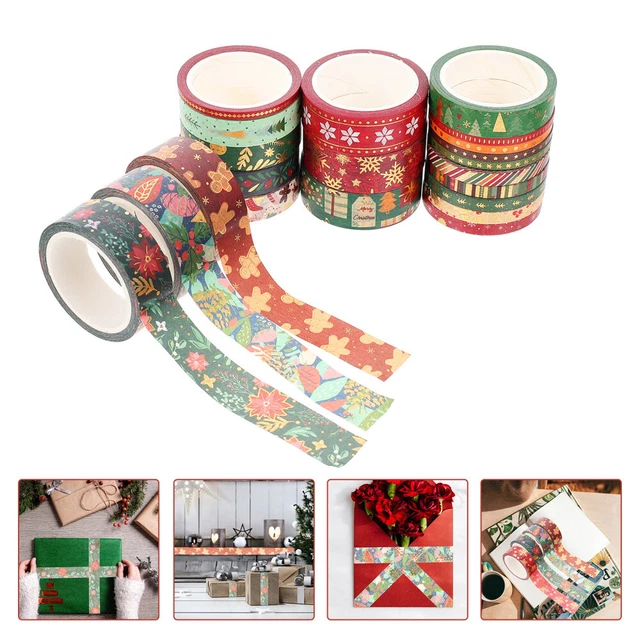 21 rollos cintas decorativas cinta washi de Navidad decoración vintage hecha a sí misma