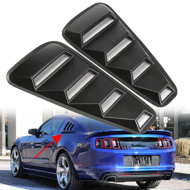 Fits Ford Mustang 1/4 Quarter Side Window Louvers Scoop Cover Vent 2005 - 2014
