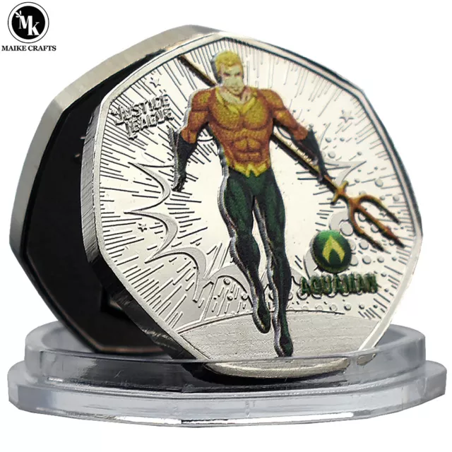 Aquaman Commemorative Coin DC Justice League Challenge Coin Collection Gift