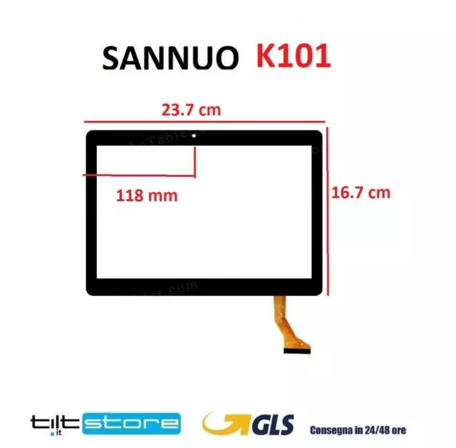 Vetro Touch Screen Tablet Sannuo K101 Schermo Nero