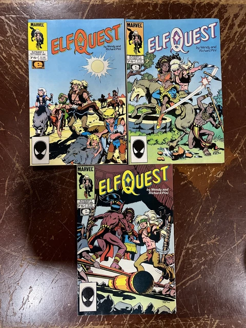 Lot Of 3 Elf Quest Comics, #2 #3 #4 Marvel Comics 1985 Vtg 80s
