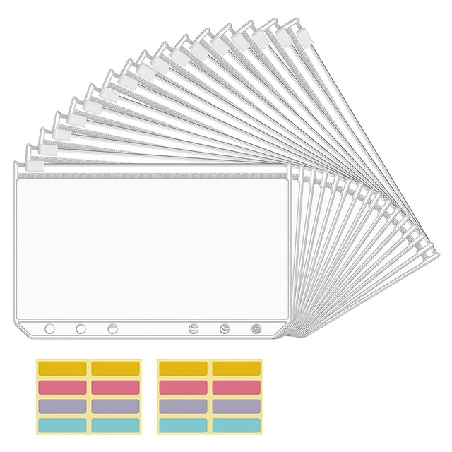 16 X A6 Ordner , 6 LöCher, Budget Bargeld UmschläGe, Transparente Re J6D3