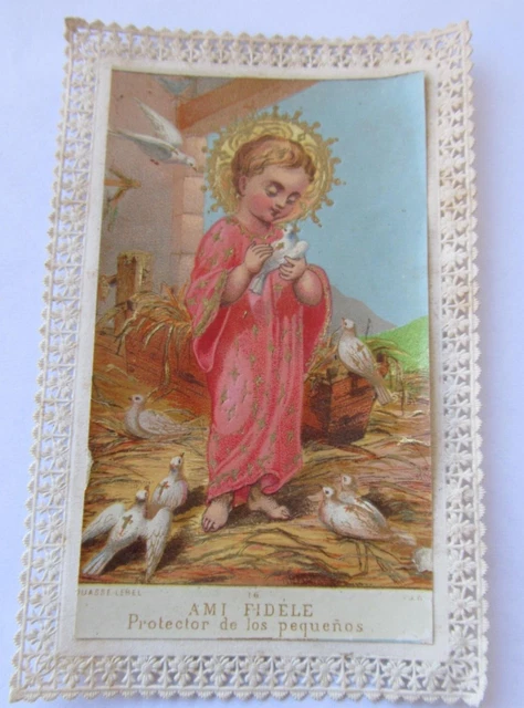 Canivet IN Pizzo Xixème Immagine Votiva Ami Fedele Protector Da Los Paquenos