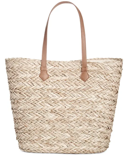 Inc Straw Bag Tote Bnwt Lyllian Tote Natural Lined Snap Closure Cute Trendy