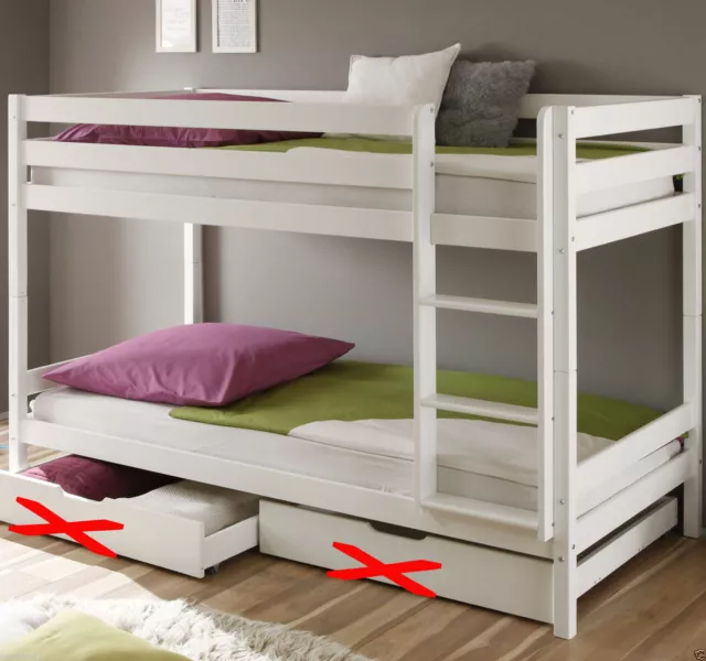 Kinderbett Etagenbett Hochbett Spielbett Stockbett weiss Lattenrost 2