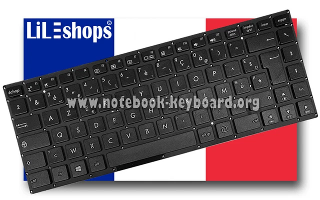 Clavier AZERTY Français Neuf Pour ASUS A555YI - Noir