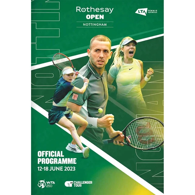 ROTHESAY NOTTINGHAM OPEN Tennis 12Th18Th June 2023 Programme Pre Order