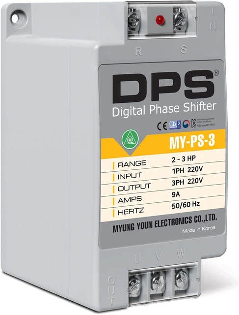 Single Phase to 3 Phase Converter,My-Ps-3 Model, Suitable for 2Hp 6 Amp 200-240V
