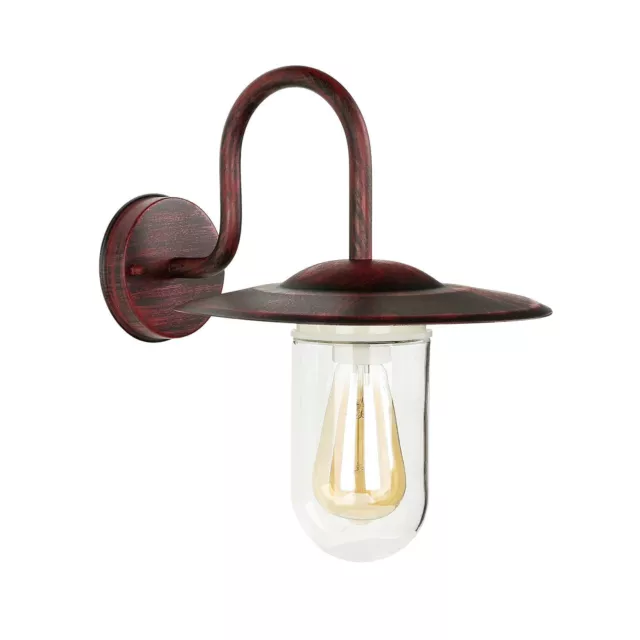 Wandleuchte außen IP44 in Kupfer Ø29cm E27 IP44 Haus Terrasse Maritim Außenlampe