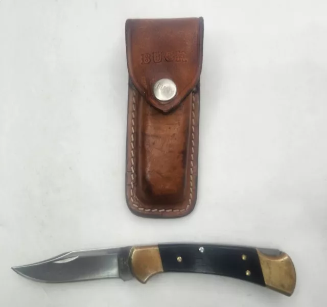 Vintage Buck 112 4 Dot Type 4 1983-1986 Folding Knife Leather Sheath