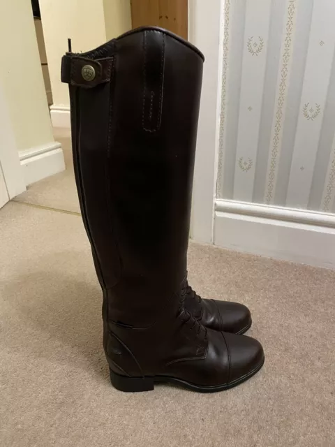ARIAT BROMONT WATERPROOF RIDING BOOTS BROWN SIZE 5 regular calf