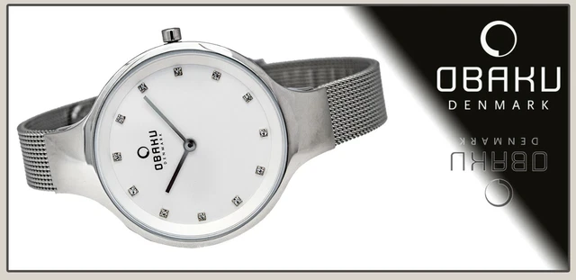 OBAKU Denmark Orologio con Zirconia Milanaise-Armband Acciaio Inox V173LXCIMC