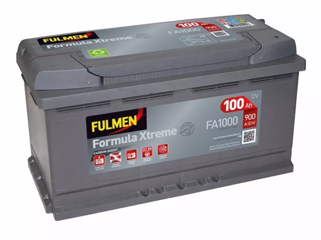 Batterie démarrage voiture Fulmen FA1000 12v 100ah 900A 353x175x190mm