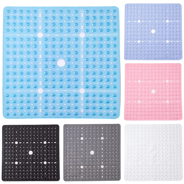 Alfombra antideslizante diseño ventosa evitar caídas 69x69 cm piso de bañera antideslizante