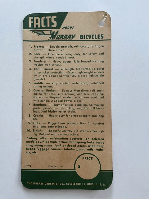 1950 murray bicycle