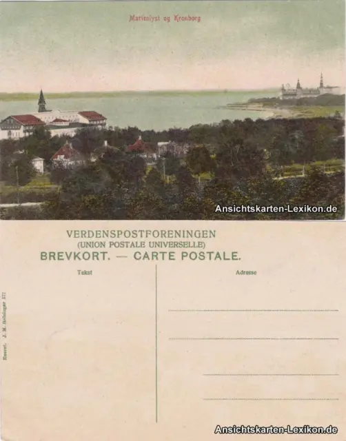 Postcard Helsingør Helsingör Marienlyst 1918