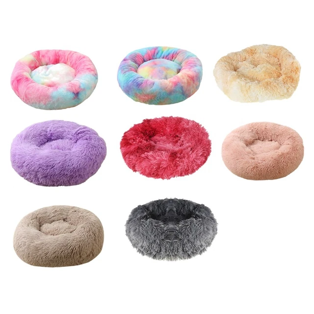 Labwork Pet Dog Cat Bed Donut Plush Fluffy Soft Warm Bed Kennel Nest