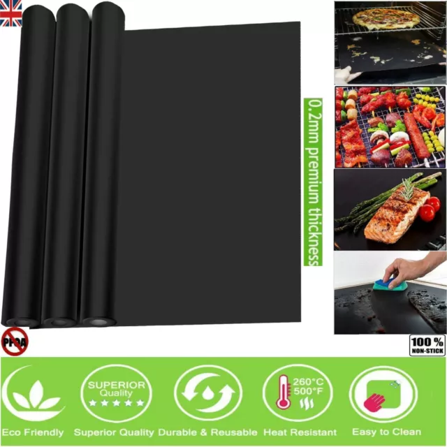 Heavy Bottom Teflon OVEN LINER Protector Sheet Mat Non Stick Cooker baking BBQ