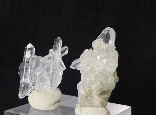 2pc 31ct Natural  Faden Quartz Crystal Mineral Specimen From Pakistan