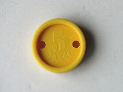 1998 Fisher Price Yellow 5 Cent Nickel Coin Replacement for Cash Register