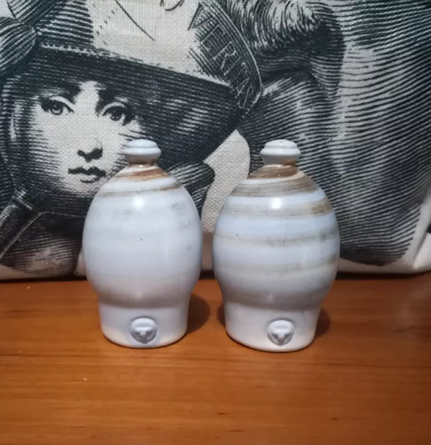 Bendigo Pottery Australia 1858 Blue Water Cooler Salt & Pepper Shakers