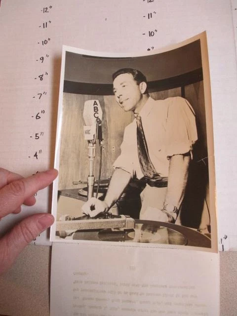 ABC TV show photo 1953 Martin BLOCK Dean of Disc Jockeys WABC radio microphone