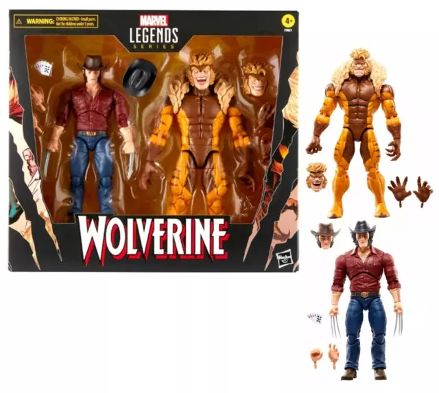 Marvel Legends X-Men 6" 50th Ann. 2-Pack - Logan vs Sabretooth -- READY2SHIP NOW