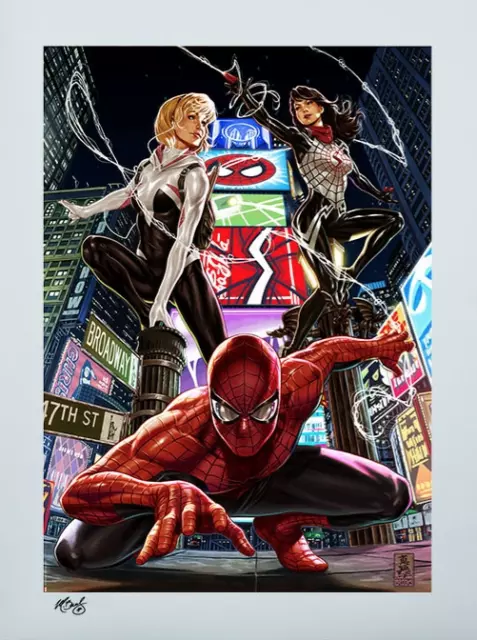 Mark Brooks SIGNED Sideshow EX Spider-Verse Art Print Spiderman Spider Gwen Silk