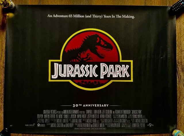 JURASSIC PARK 30TH Anniversary Original Quad Cinema Poster 2023 £35.00 ...