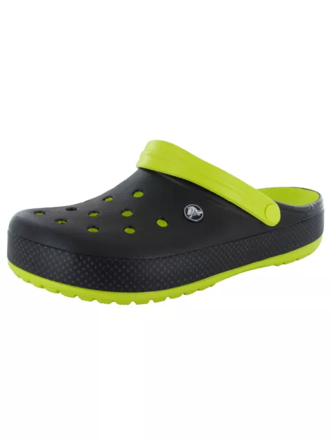 Crocs Crocband Carbon Graphic Clog, Green/Black, Mens 5 US M / Womens 7 US M