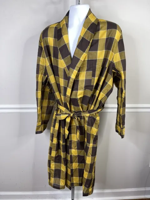 Vintage Sears Men's Robe Perma Prest NOS XL 46/48 Yellow Lightweight new