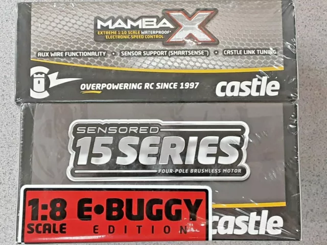 Combo sin escobillas Castle Creations Mamba X impermeable 1/8 con motor sensor 1515