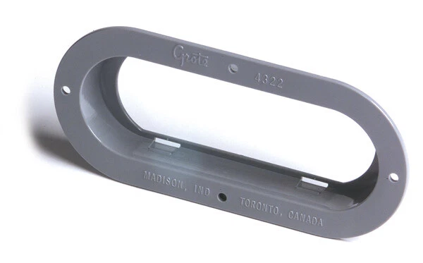 Grote 43220 Gray Theft-Resistant Mounting Flange (For 6" Oval Lights)