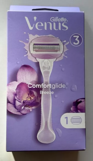 Rasoio liscio donna Venus Comfort Glide brezza - 1 lama per pelle setosa NUOVO
