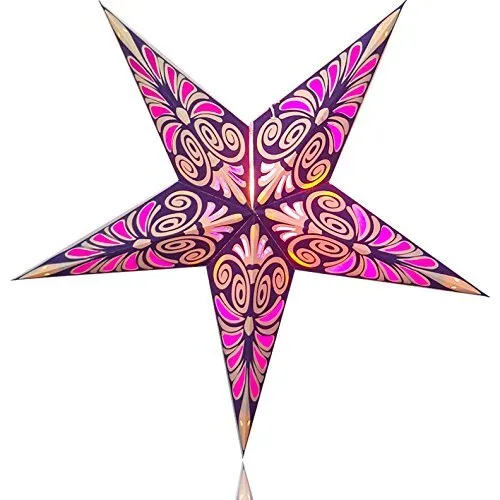 Afrodite Paper Star Lantern Purple