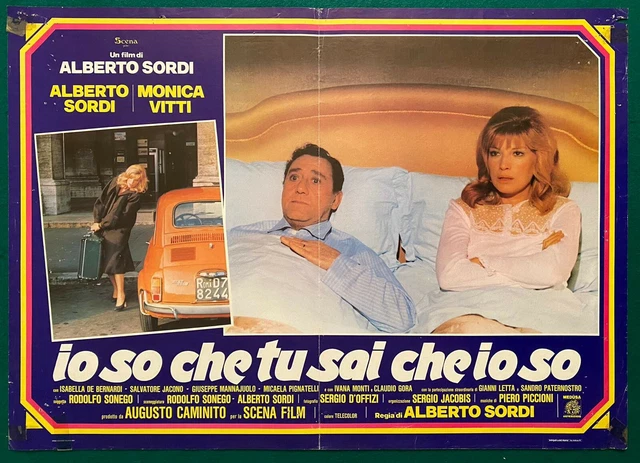 FOTOBUSTA IO SO Che Tu Sai Che Io Alberto Sordi Monica Vitti Fiat 500