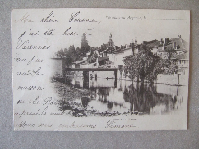 Cpa Varennes Argon (55) Bridge Over The Area - Cloud Map