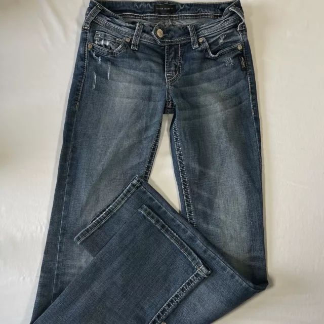 Silver Tuesday Womens Jeans Blue Tag Size 27/33 (28x32) Low Rise Bootcut Denim