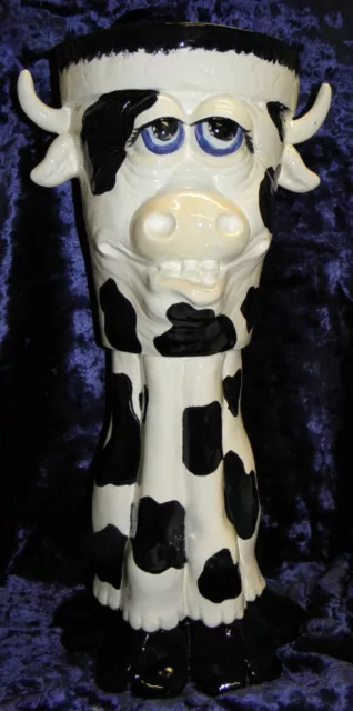 Ceramic  Glazed or Ready to Paint "Daizee" Crackpot Cow 50cm T Planter/Utensils