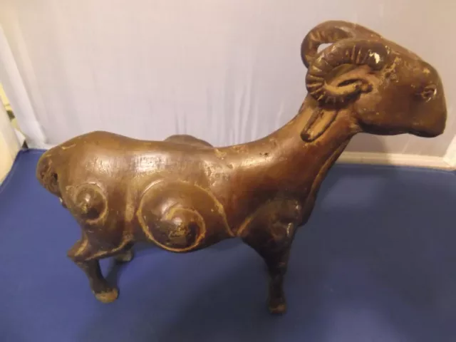 Antique Chinese Bronze Staute Of A Ram 2