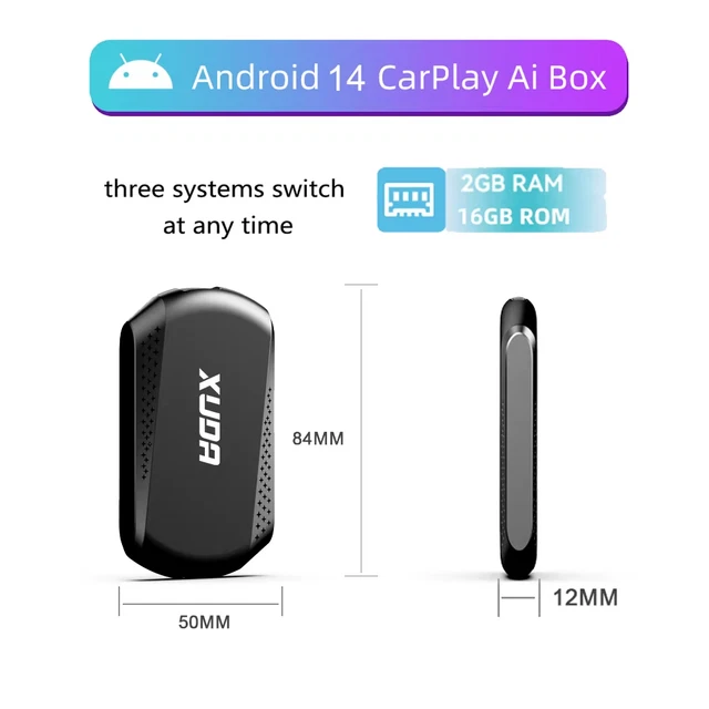 2025 ANDROID 14 TV Box 3In1 Carplay Android Auto Wireless Adatper 4G ...