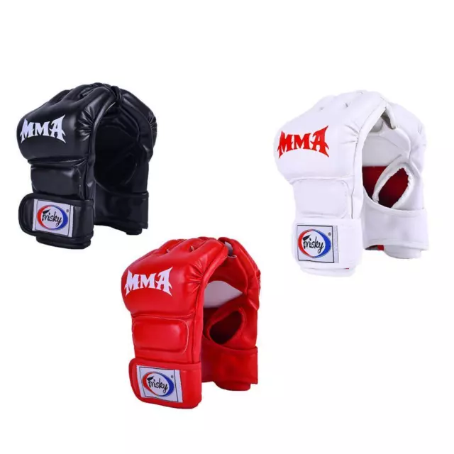 Gants de Boxe Muay Thai MMA Mitaines de Frappe D'arts Martiaux Demi-doigt