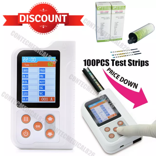 Digital Urine Analyzer 11 Parameters 100PCS Test strips Analytical BC401