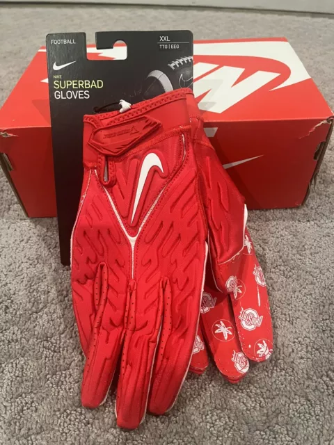 Nike Superbad 6.0 Ohio State Buckeyes PE Football Gloves Size XL DX5251 623  New