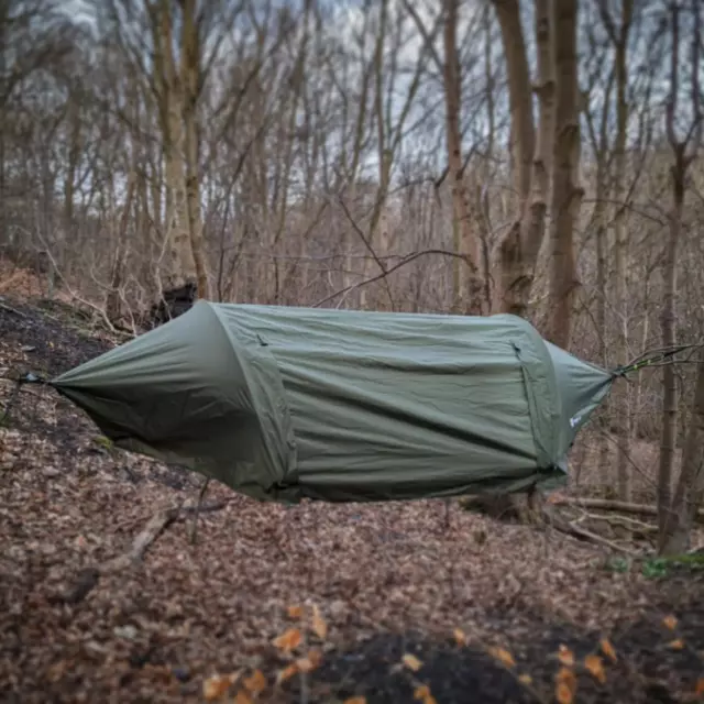 Hammock Rain Fly Tarp With Mosquito Net Waterproof Tent Camping Hiking 440lb Bed