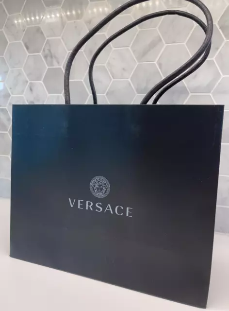 4' or 8' Versace White/Silver Logo Silk Ribbon Gift Wrap for Box of  Bag/Shoes