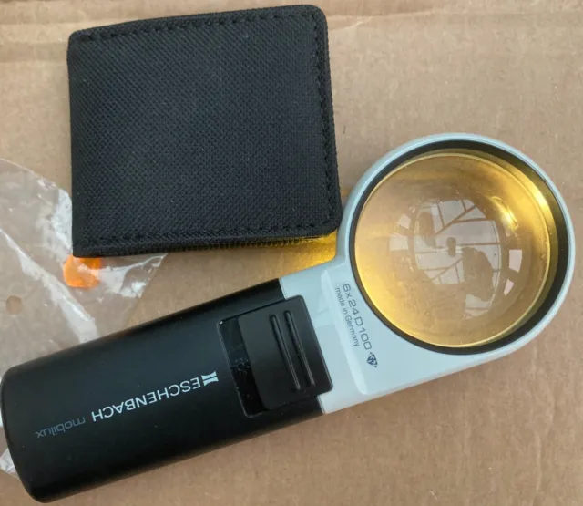 ESCHENBACH HANDHELD MAGNIFIER Loupe Mobilux LED 6x Illuminated Magnifying  Glass £48.00 - PicClick UK